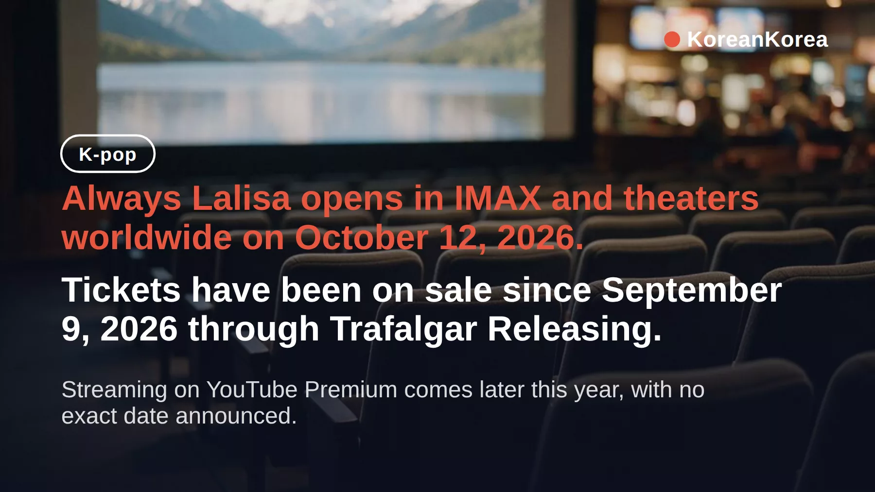 ALWAYS LALISAドキュメンタリー10月12日公開:チケット、上映劇場、配信情報