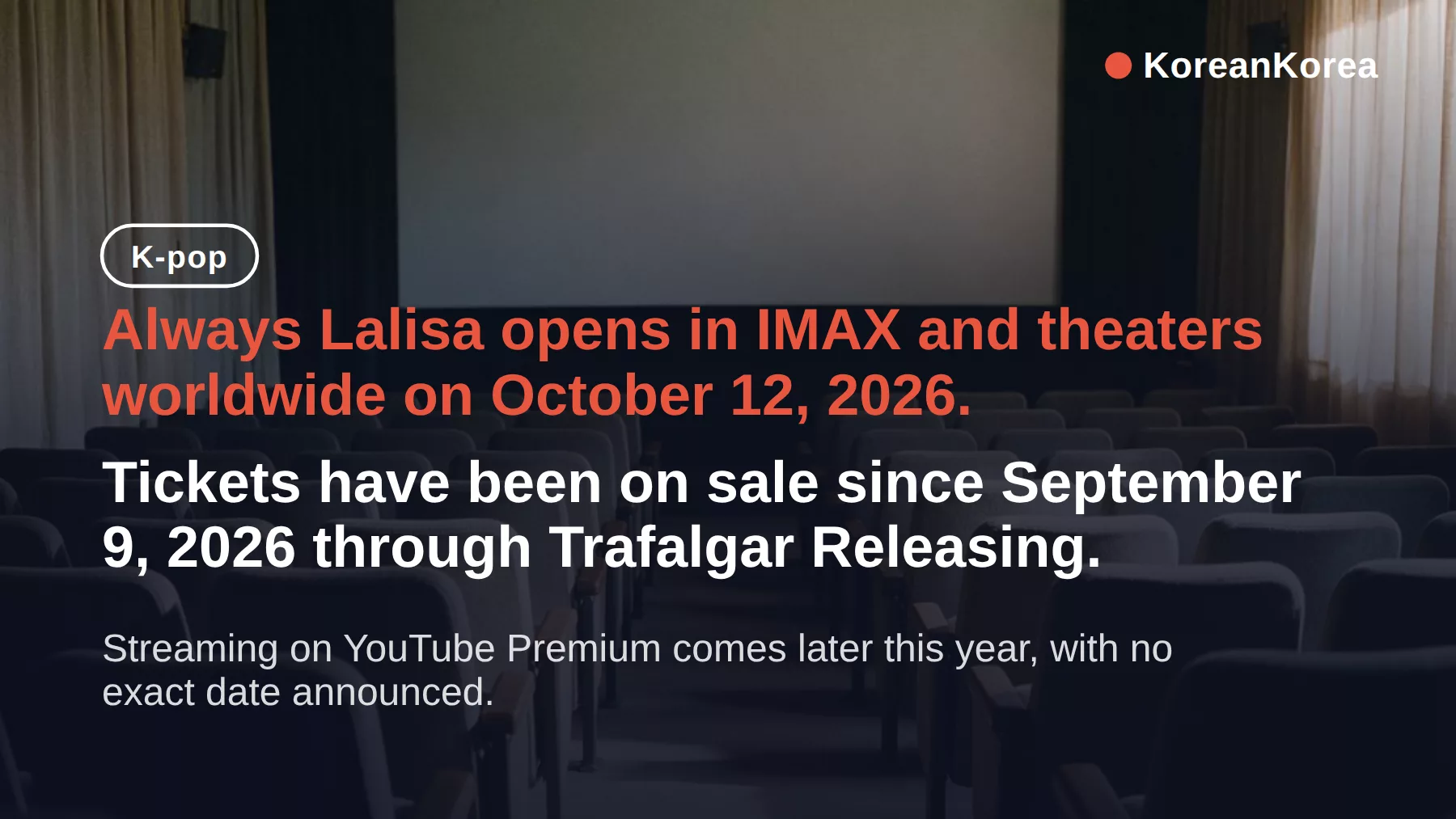 Always Lalisa documentary Oct 12: tickets, theaters, streaming