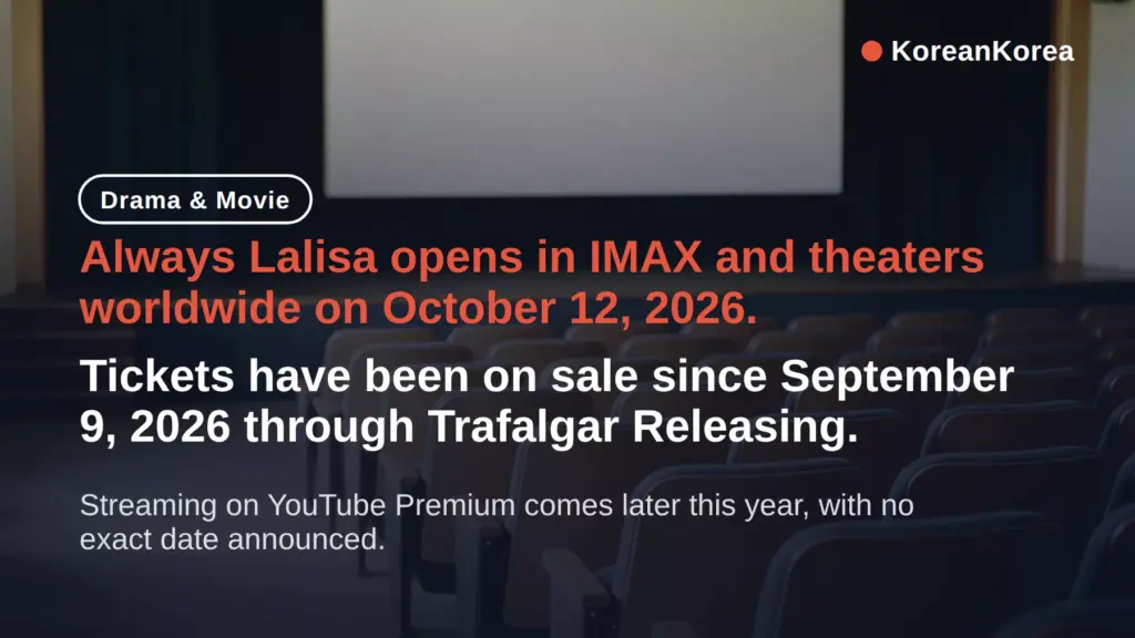 Always Lalisa documentary Oct 12: tickets, theaters, streaming