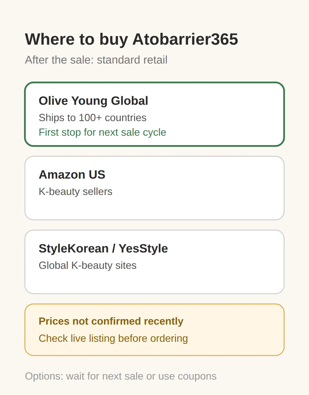 Buying from abroad now that the sale has ended
