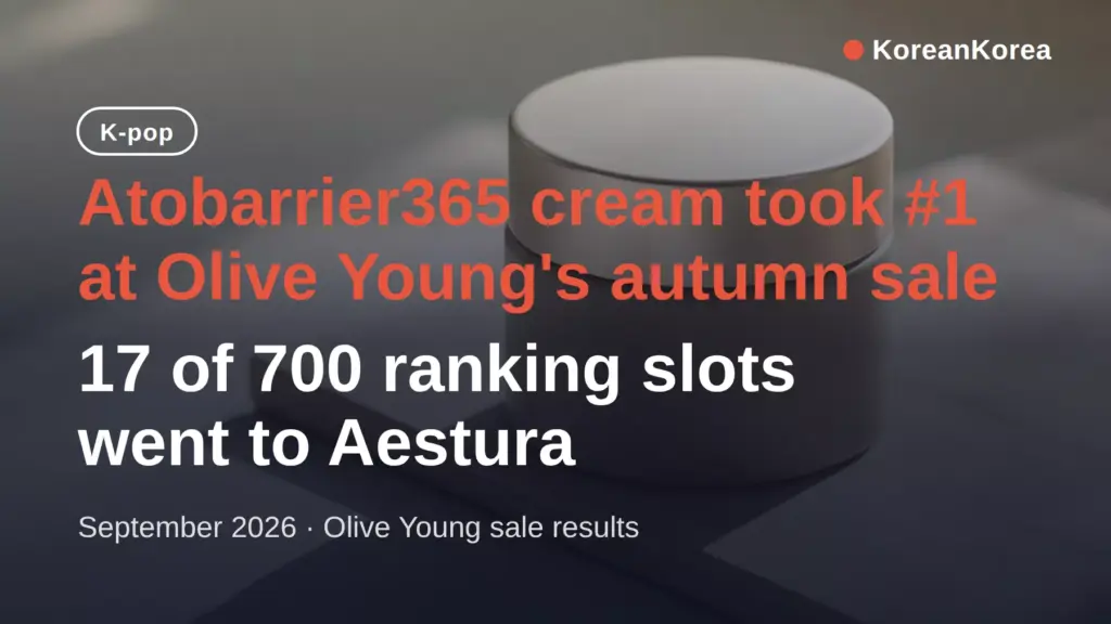 Atobarrier365 cream worth it: #1 Olive Young sale pick with 17 of 700 slots