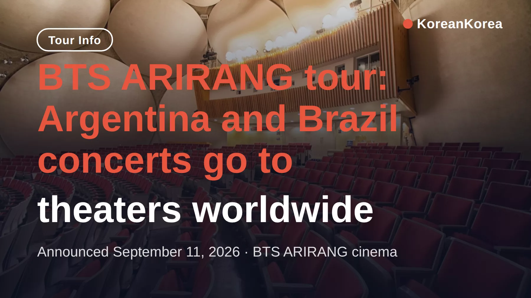 BTS「ARIRANG」劇場公開決定：アルゼンチン&ブラジル公演を世界中の映画館でライブ中継