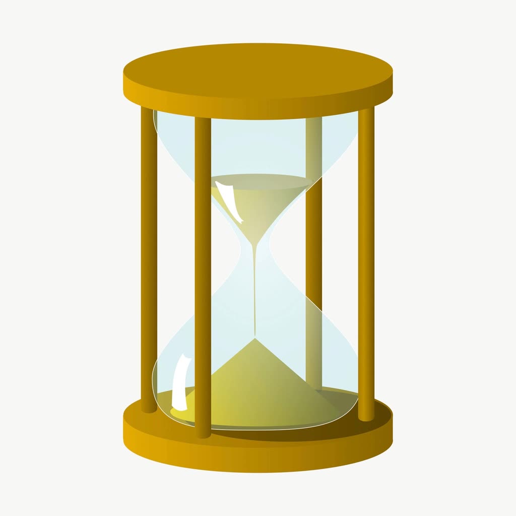 Hourglass clipart, illustration vector — When does the Best Group final-round vote close?