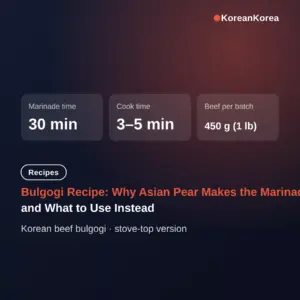 Bulgogi recipe: why Asian pear makes the marinade, and what to use instead