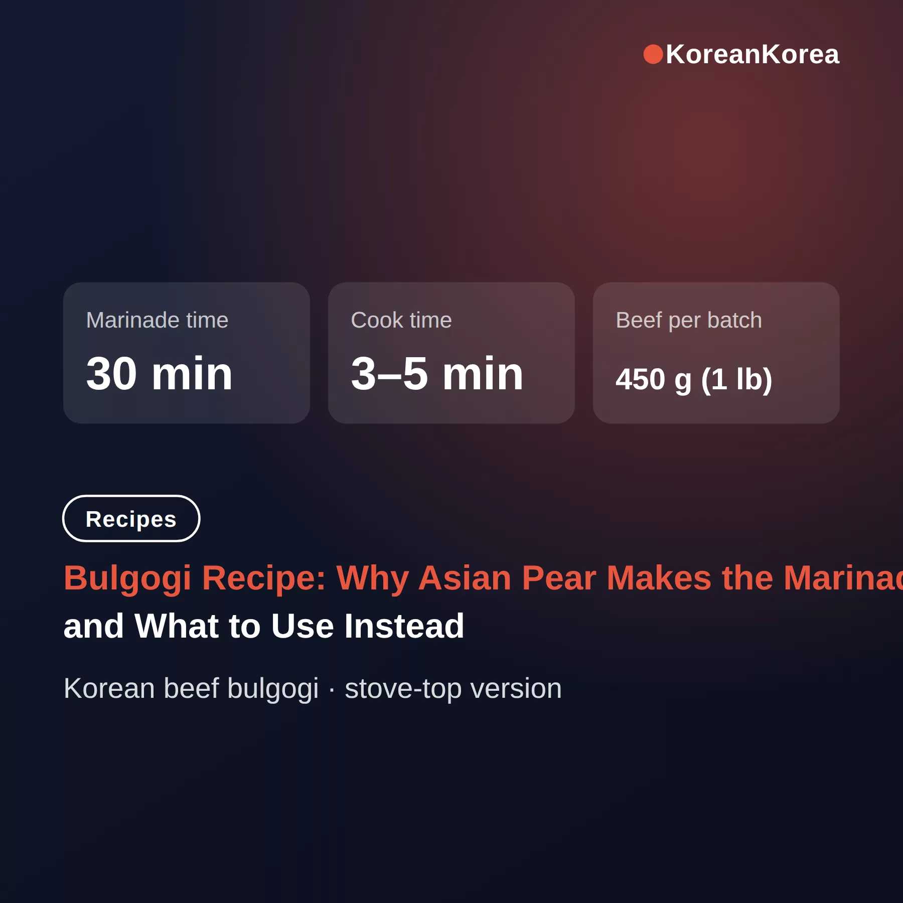 Bulgogi recipe: why Asian pear makes the marinade, and what to use instead