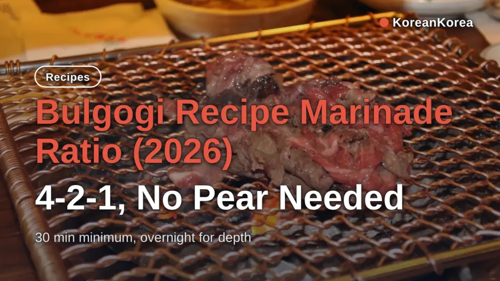 Bulgogi Recipe Marinade Ratio (2026): 4-2-1, No Pear Needed