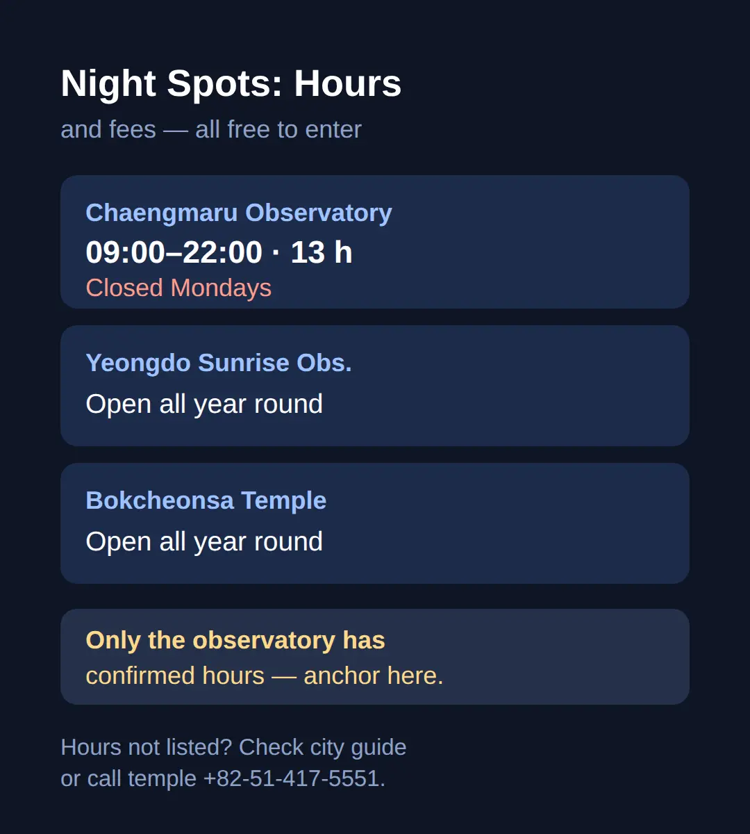 Hillside Road Night Spots: Hours and Fees