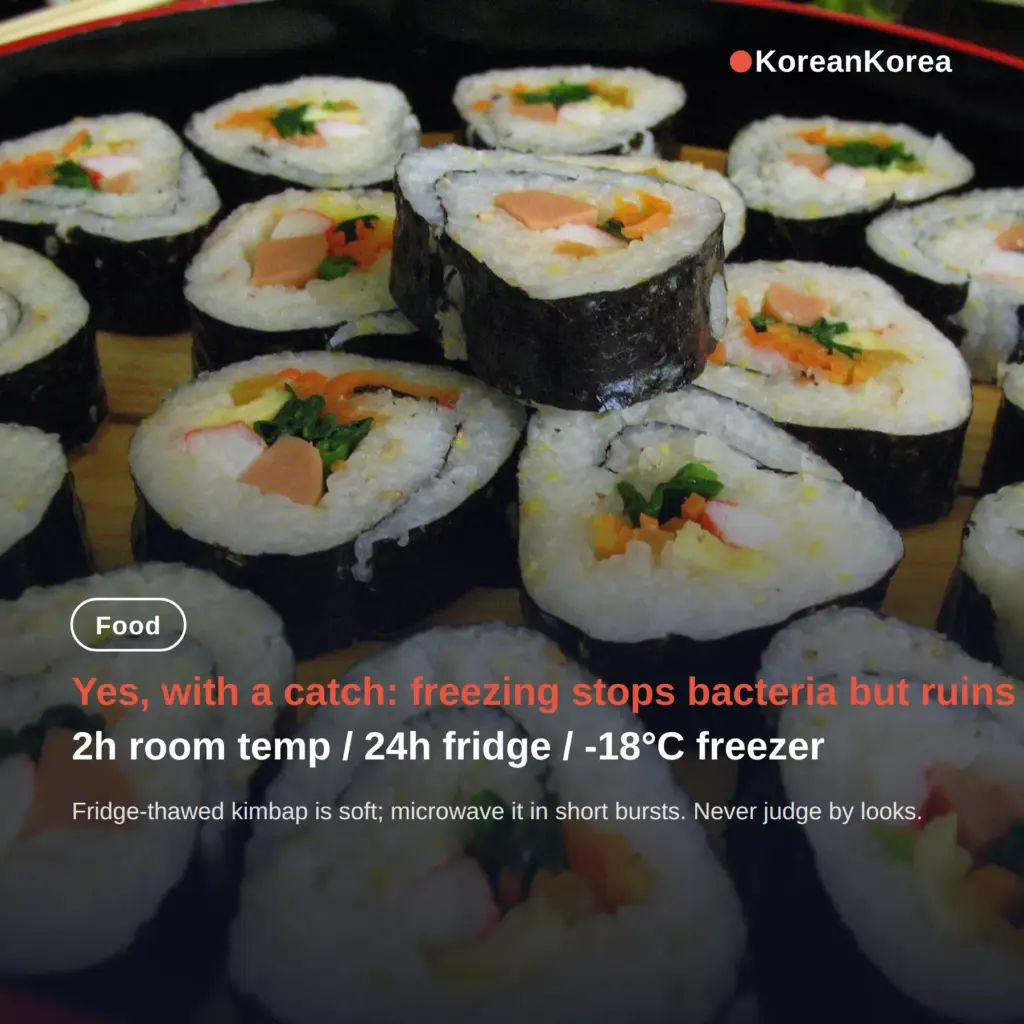 Can You Freeze Kimbap? The 2-Hour Rule and Freezer Limits