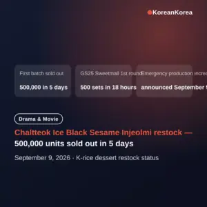 Chaltteok Ice Black Sesame Injeolmi restock — 500,000 units in 5 days, how to get one