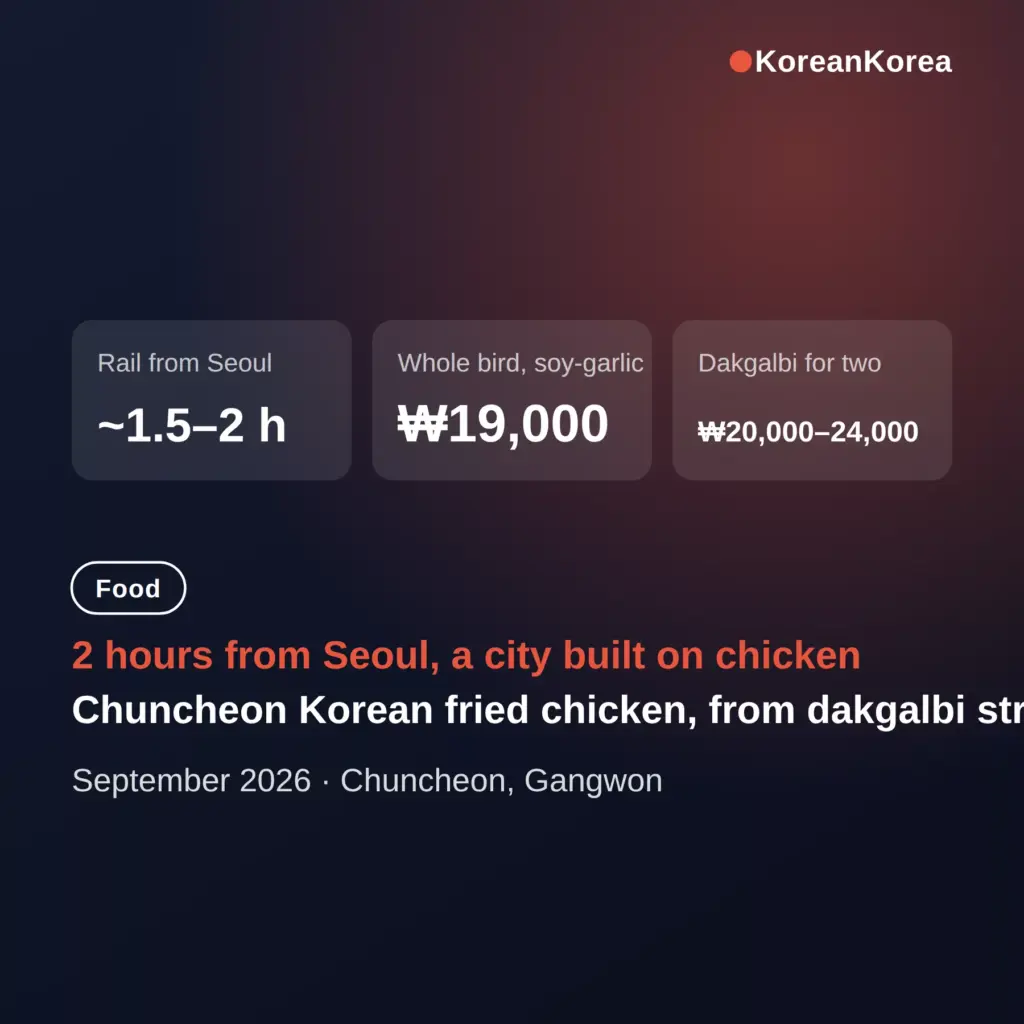 Chuncheon Korean fried chicken: Why This City 2 Hours From Seoul Is Worth a Day Trip