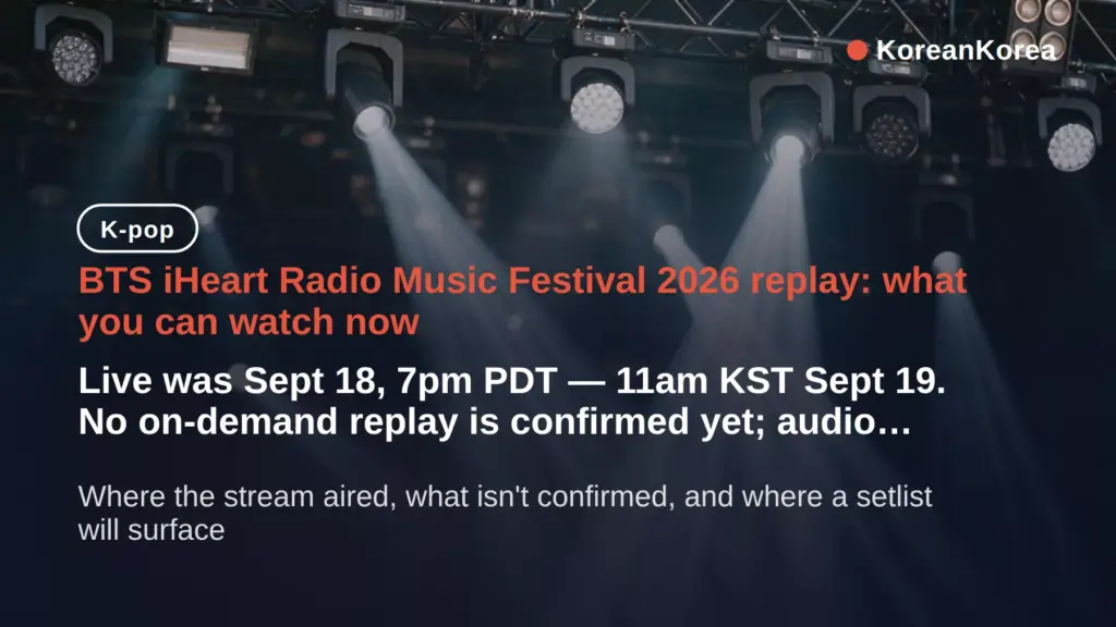 BTS iHeart Radio Music Festival 2026 where to watch replay setlist