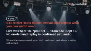 BTS iHeart Radio Music Festival 2026 where to watch replay setlist