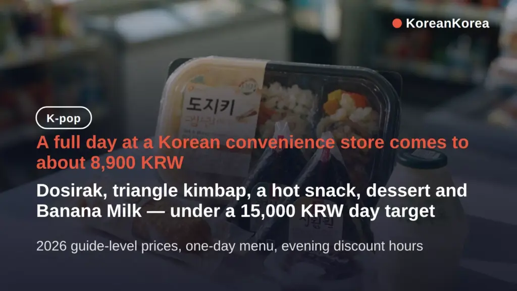 What I Eat in Korean Convenience Store: A Full Day for 8,900 KRW