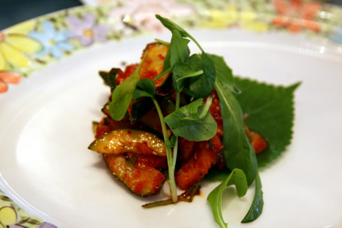 File:Korean cucumber salad-Hongeohoe chomuchim.jpg — How to Make Korean Cucumber Salad at Home