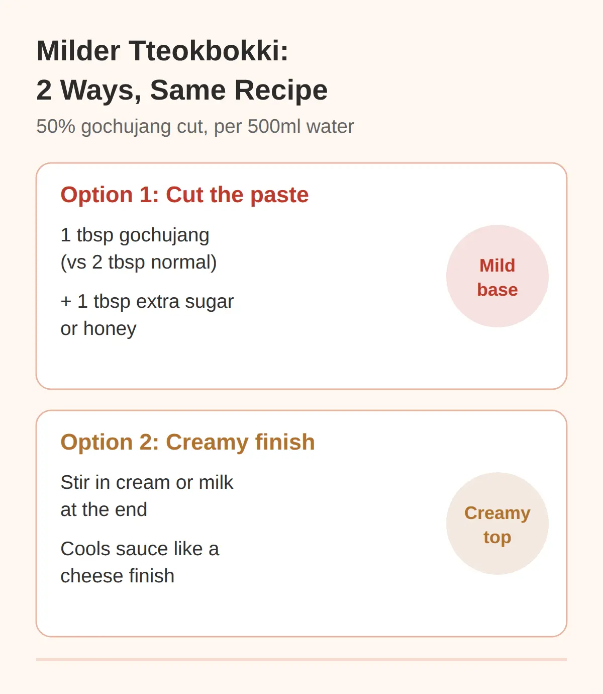 How to make tteokbokki less spicy