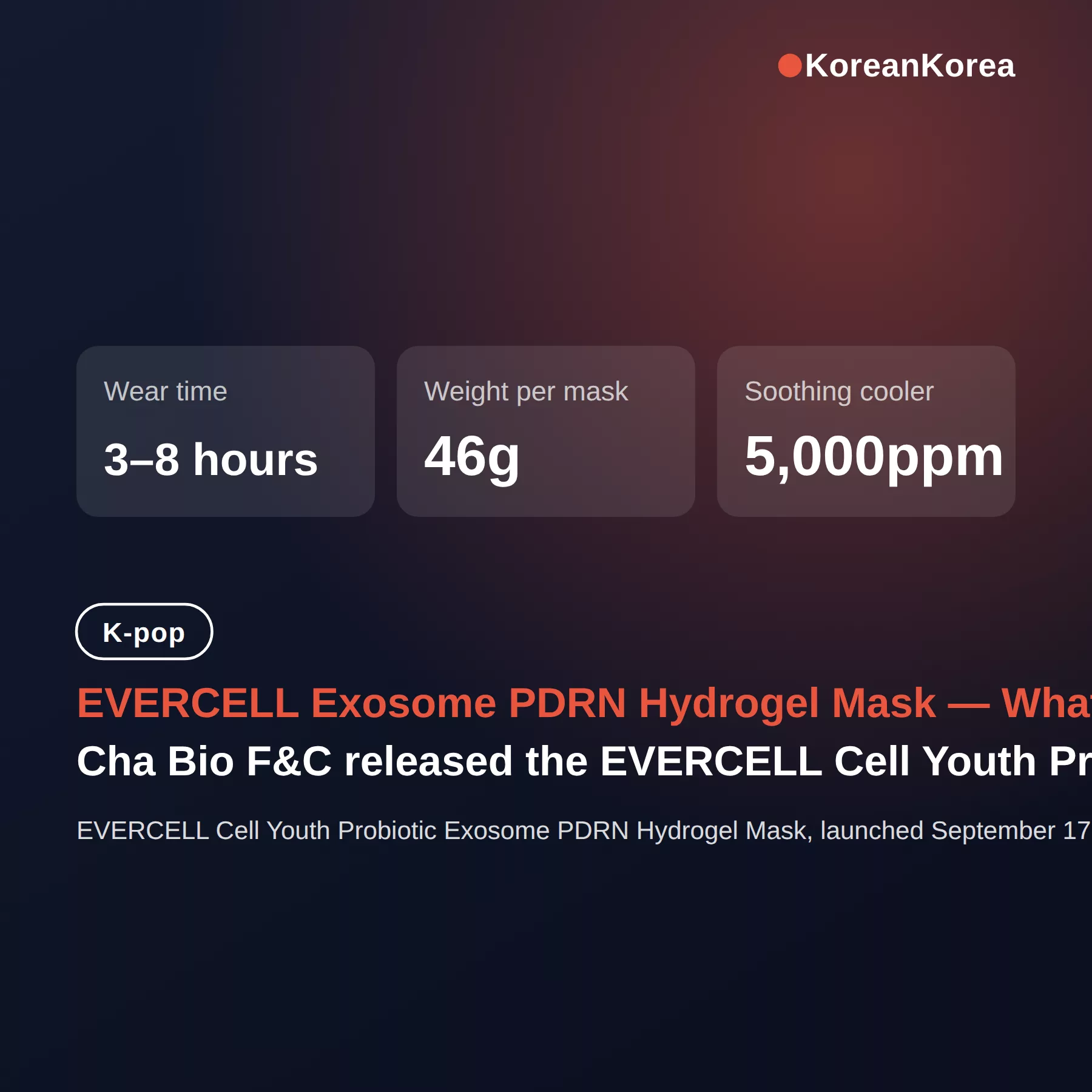 exosome PDRN hydrogel mask: launched Sep 17 — buy or wait?
