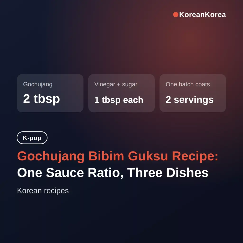 Gochujang Bibim Guksu Recipe: One Sauce Ratio, Three Dishes