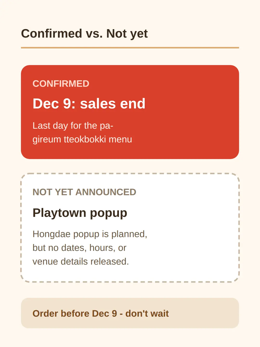Goobne Playtown Hongdae popup and the end of sales