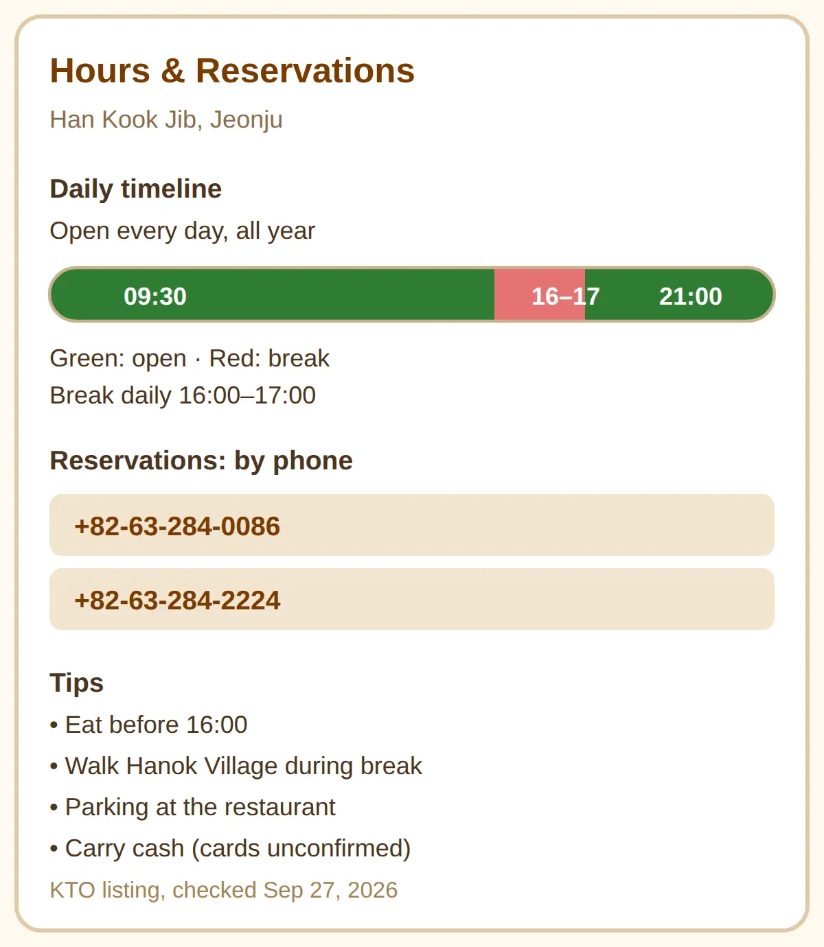 Han Kook Jib Hours, Break Time and Reservations