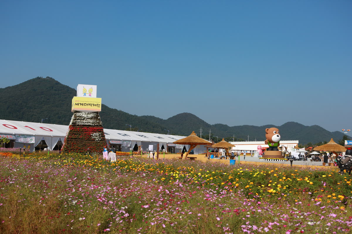 세계대백제전 — Main programs: parade, Experience Village, and the fortress walk
