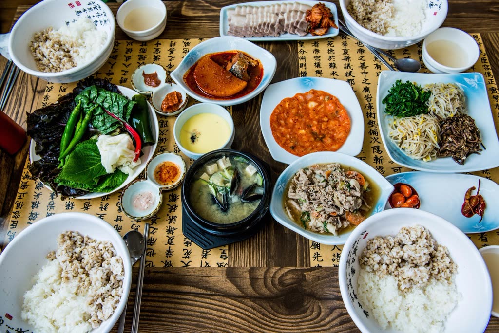 Free Korean cuisine set table — Is Korean food high in sodium? Twice the WHO limit