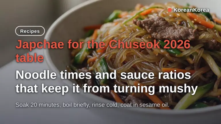 Japchae Recipe Chuseok: Noodle Times That Stop Mush