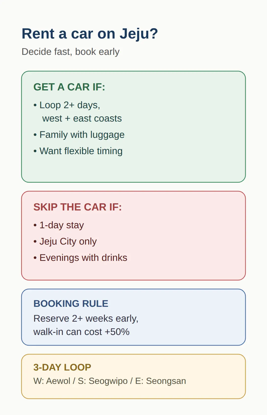 When to book and whether you need a car at all