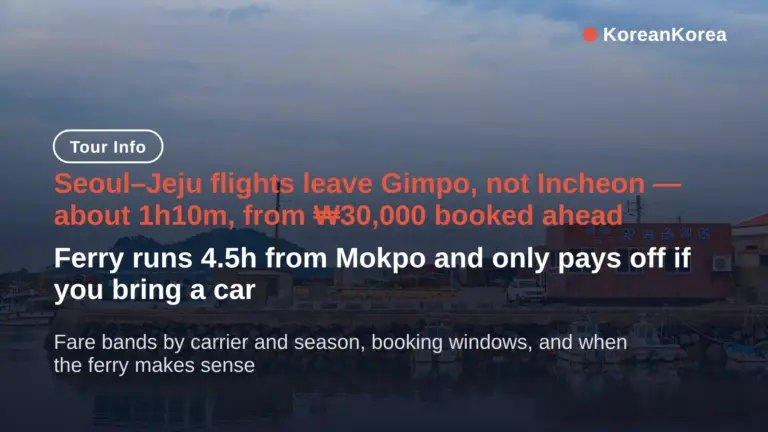從首爾機場前往濟州：走金浦機場，不是仁川機場