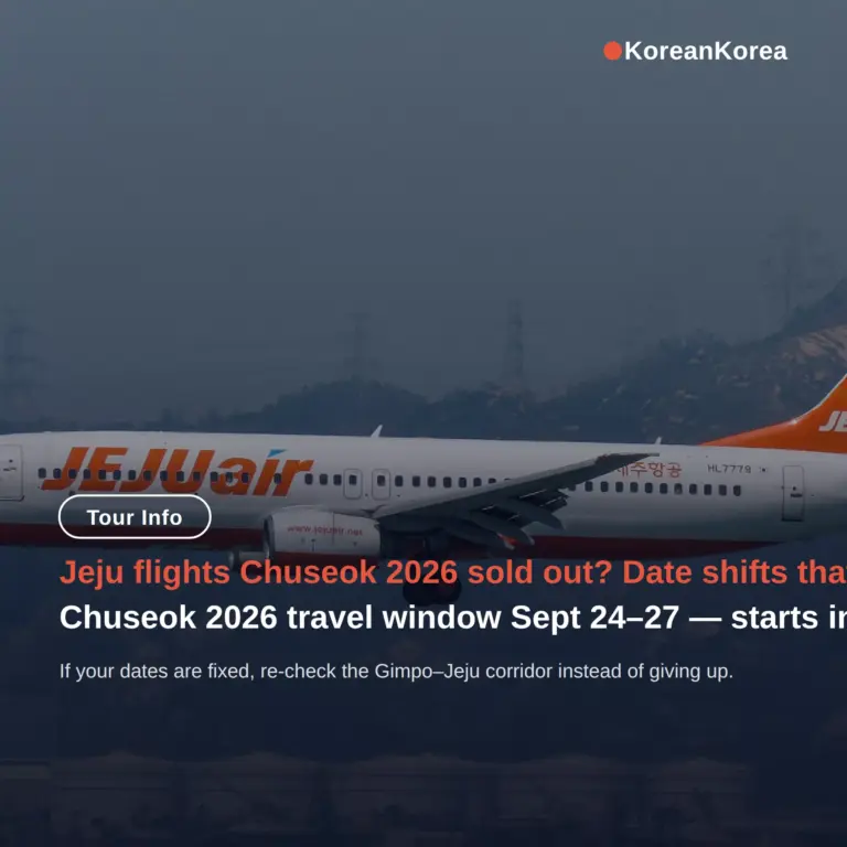 Jeju flights Chuseok 2026 sold out? Date shifts that work
