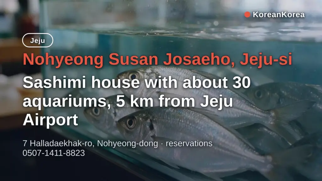 Nohyeong Susan Josaeho Jeju: Sashimi Near the Airport