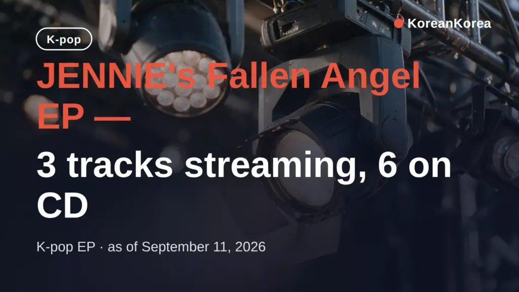 JENNIE Fallen Angel EP, Aug 28 release — 3 tracks and what's physical-only