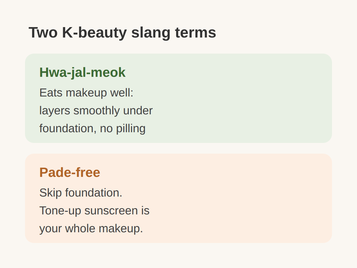 Foundation-free sunscreen korean: what hwa-jal-meok and pade-free actually mean