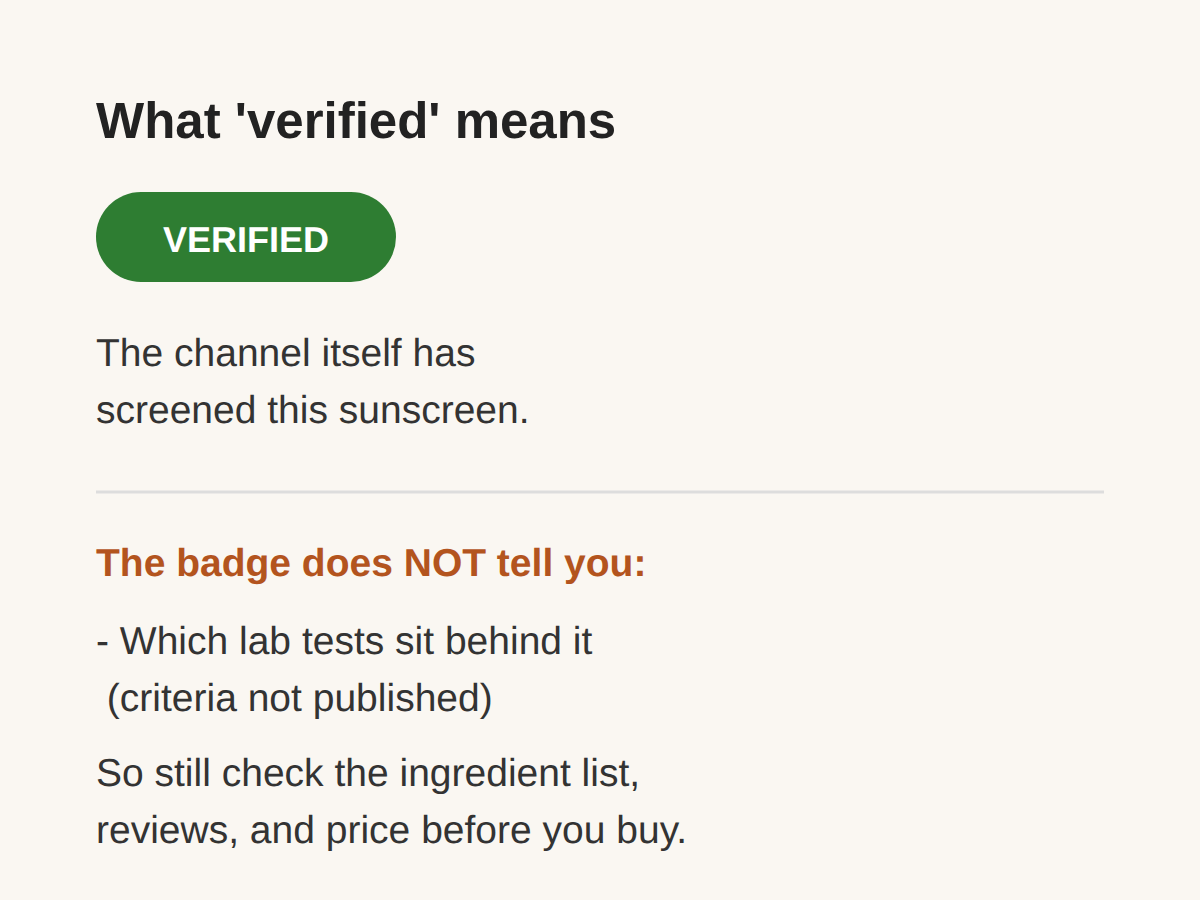 What 'verified' means and how to check it