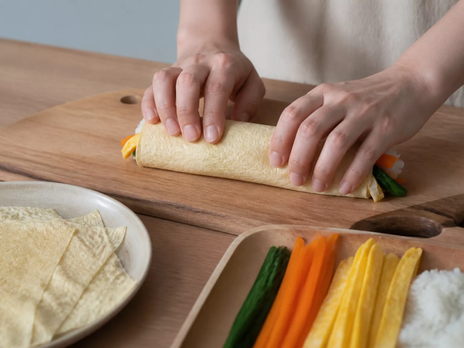 Step 4: Roll it up gently and evenly