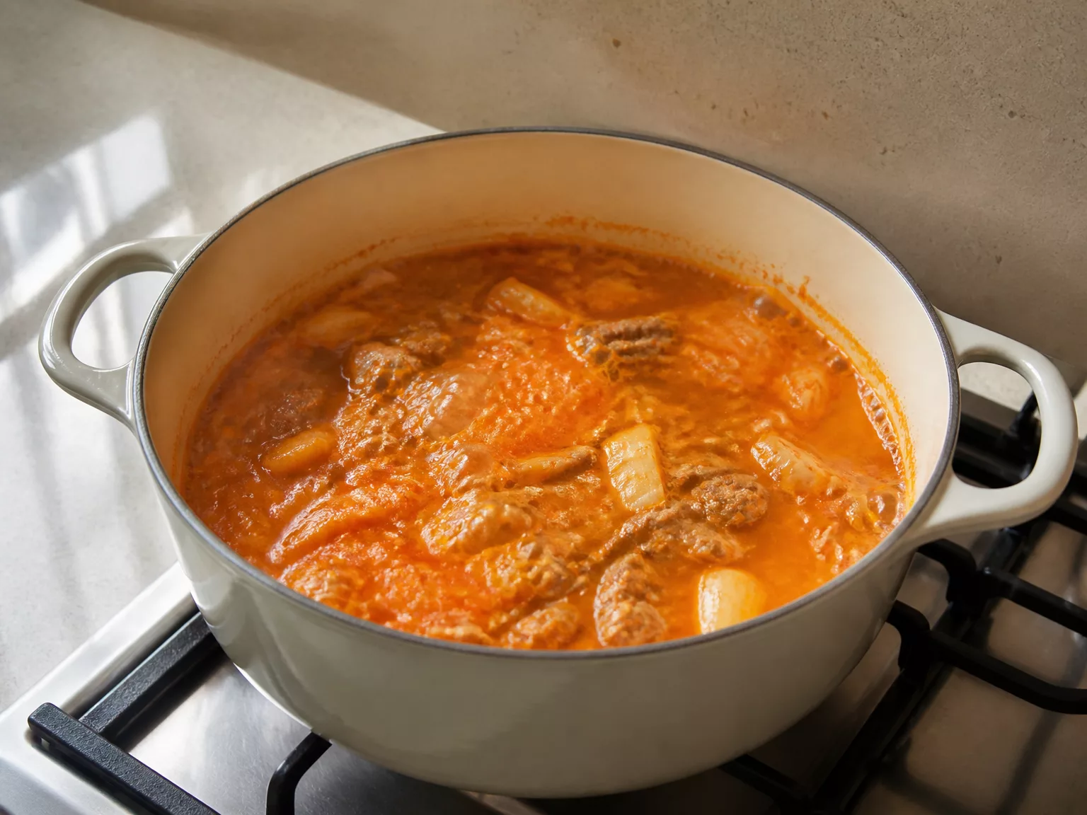 Step 6: Drop to a rolling simmer for 15-20 minutes.