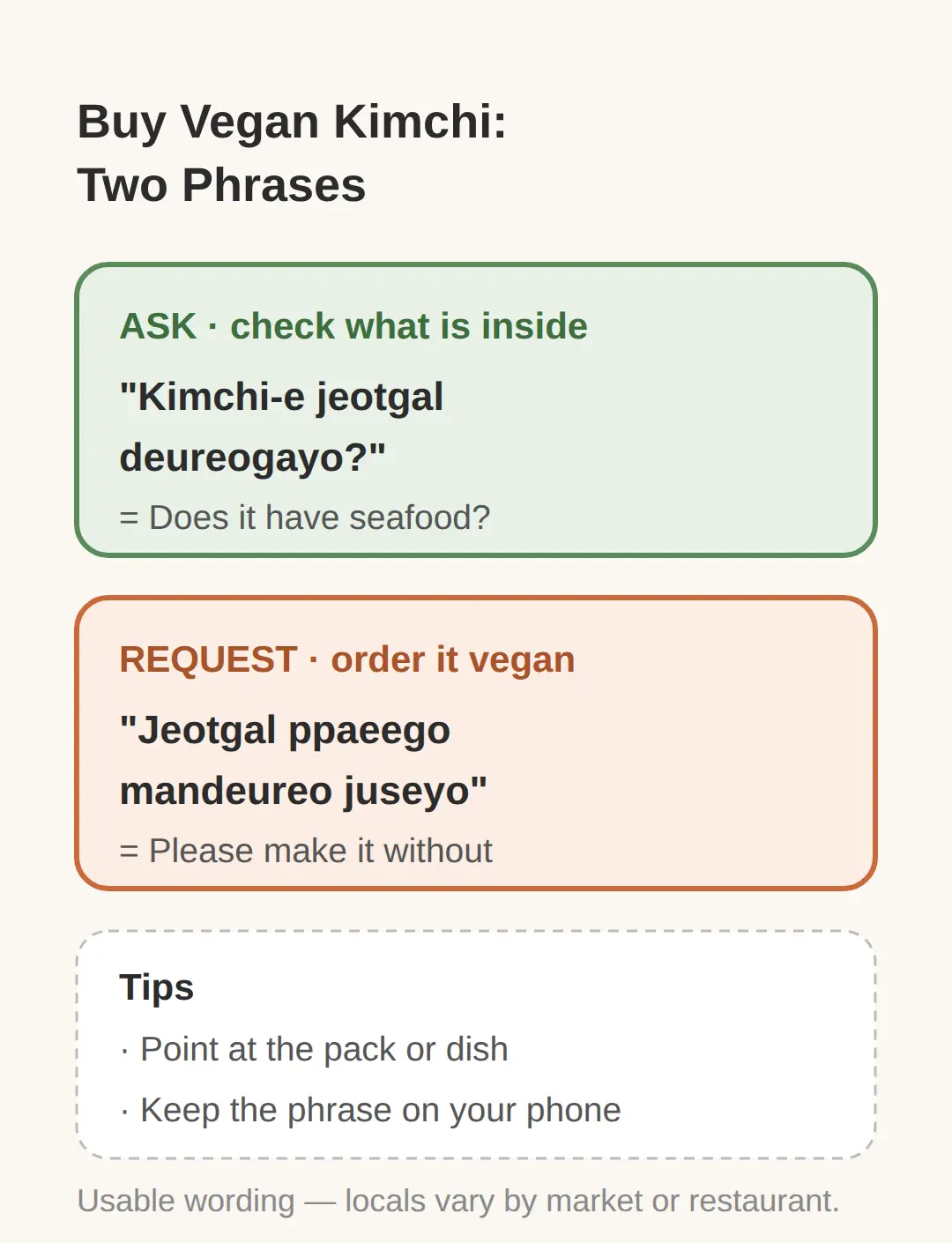 What to Say in Korean When Buying Kimchi