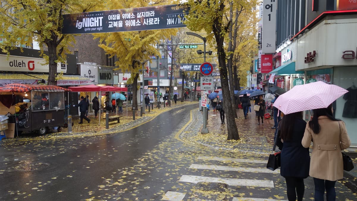 File:Leafy Street near Ewha Campus.jpg — Seoul vs Busan vs the Mountains: Which October Are You Packing For?