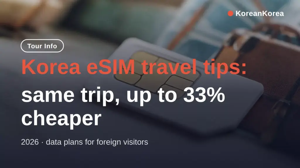 Korea eSIM travel tips: same trip, up to 33% cheaper eSIM