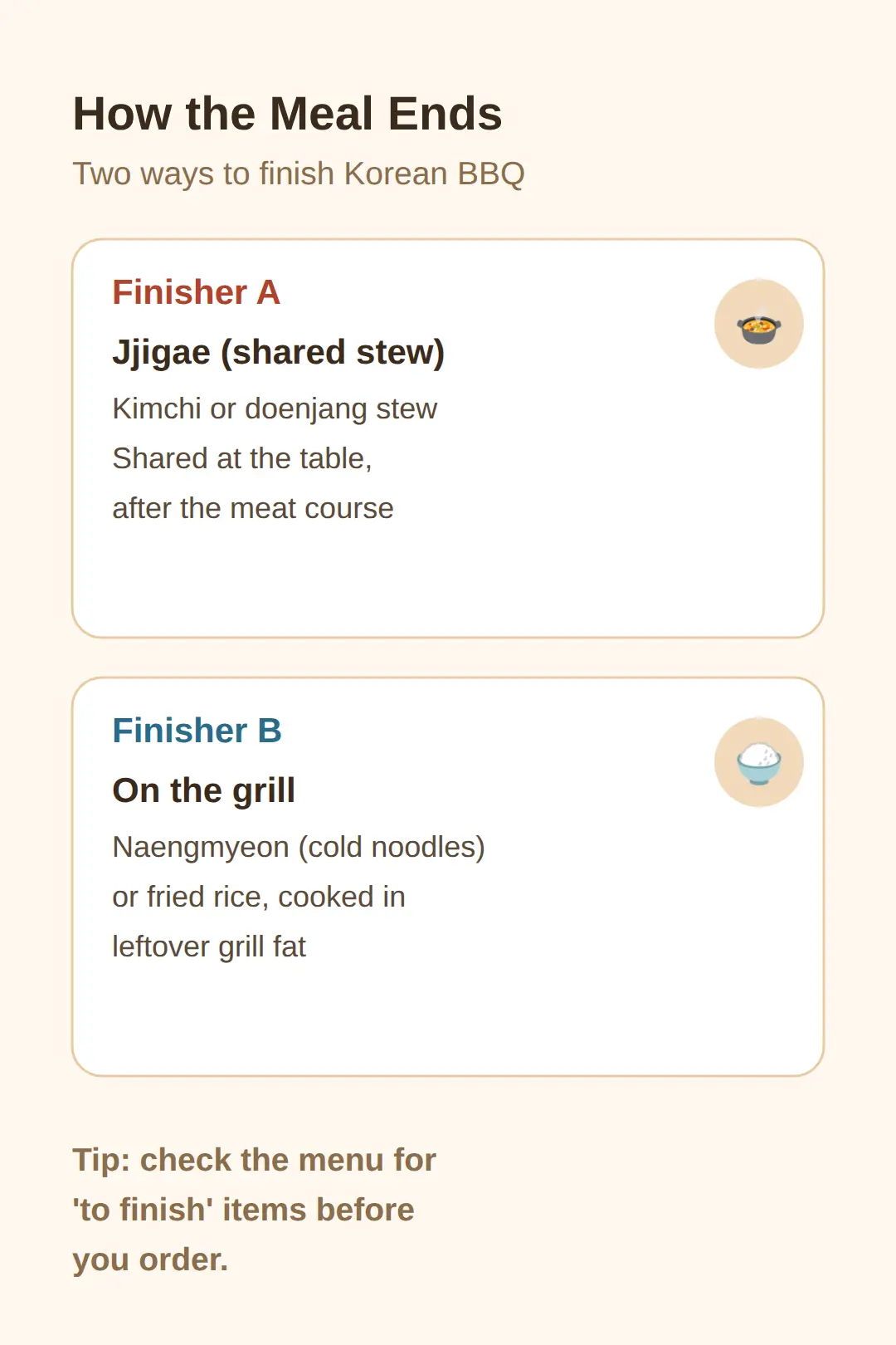 Grill Manners and How the Meal Ends
