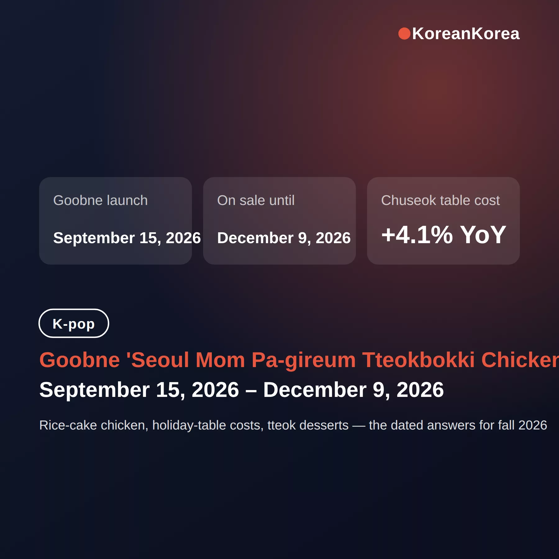 favorite food in south korea: 3 foods hot in Korea Fall 2026