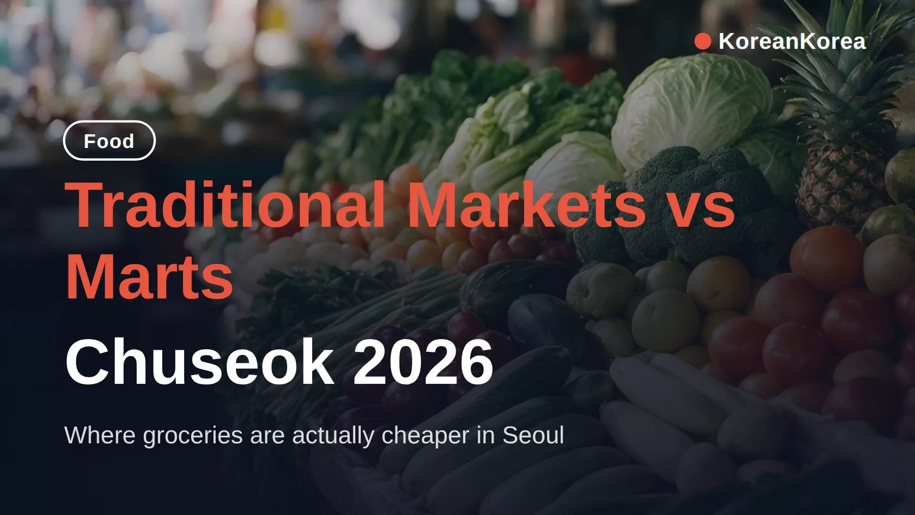 Food Price in Seoul Traditional Market: 18.4% Cheaper