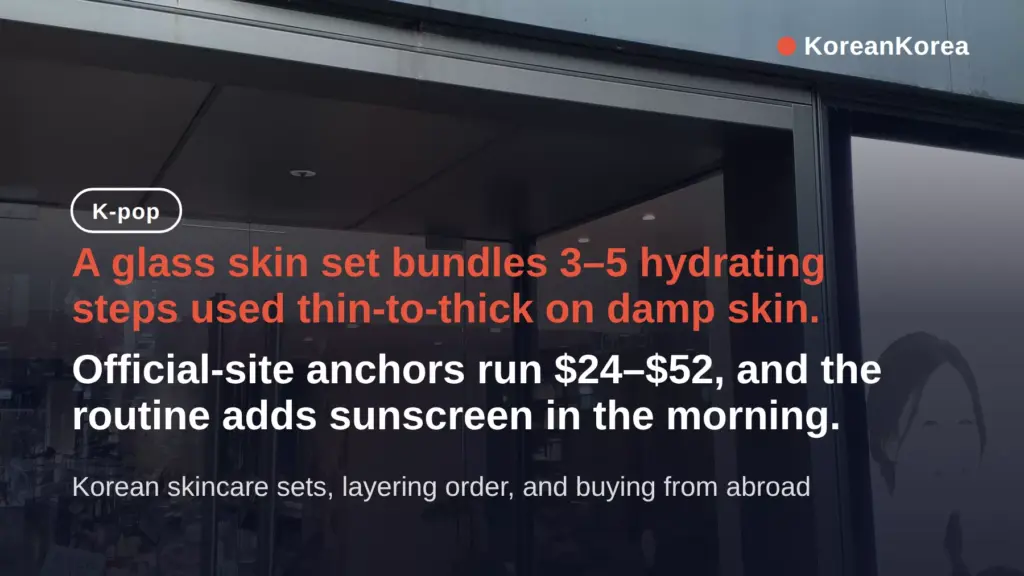 Glass skin set: 3–5 steps, how to layer, official prices from $25
