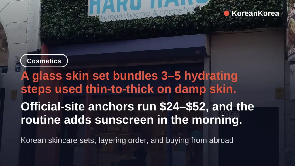 Glass skin set: 3–5 steps, how to layer, official prices from $25