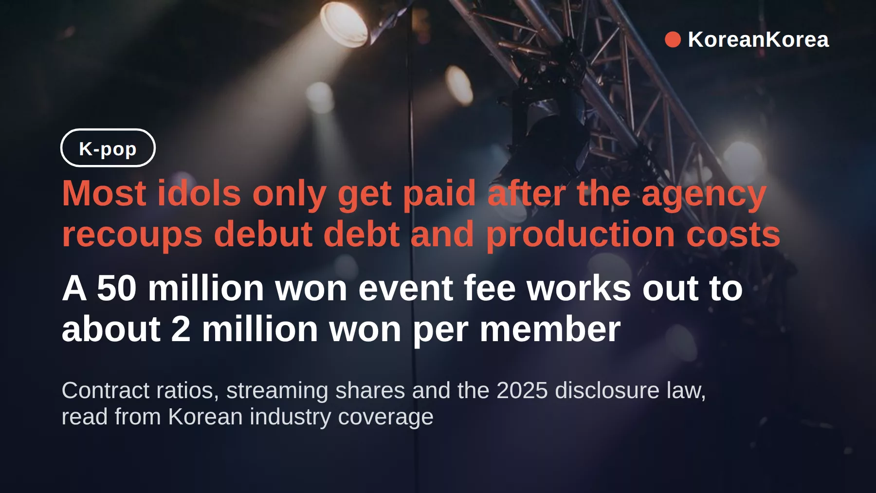 How Do K-pop Idols Get Paid: Debut Debt, 5:5 Splits, Zero Years — how do kpop idols get paid explained