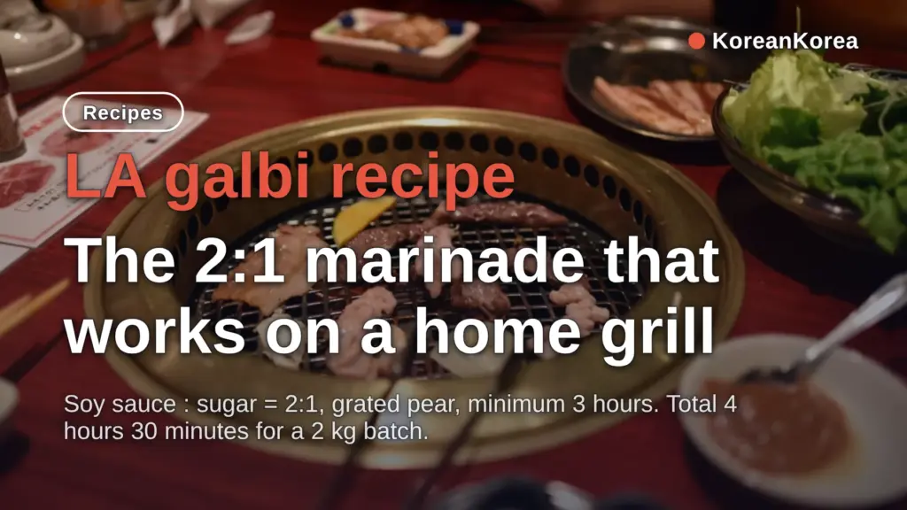 LA Galbi Recipe: A 2:1 Marinade and 6-Minute Grill