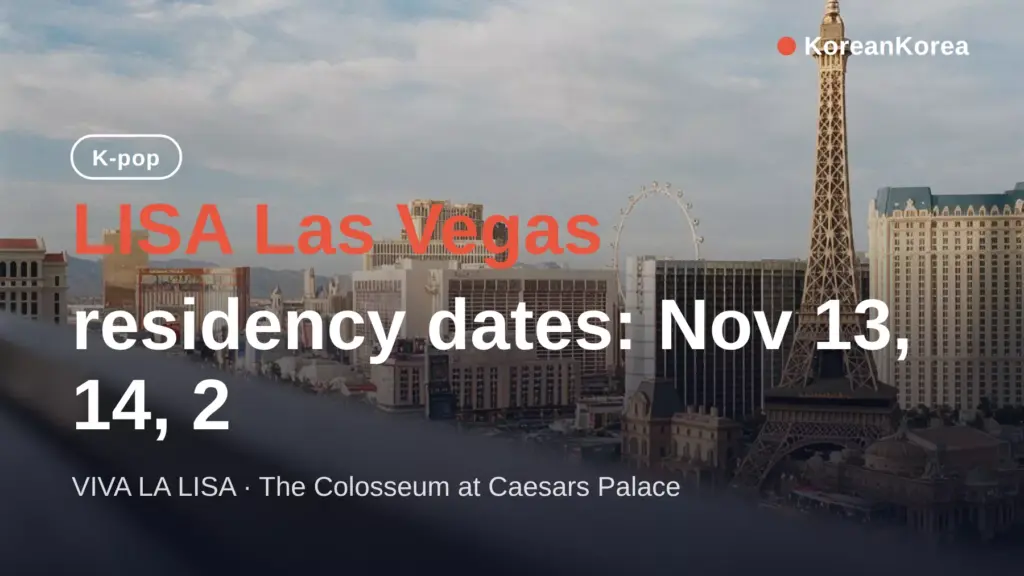 LISA Las Vegas residency dates: Nov 13, 14, 27, 28 at Caesars Palace — sold out in 10 minutes