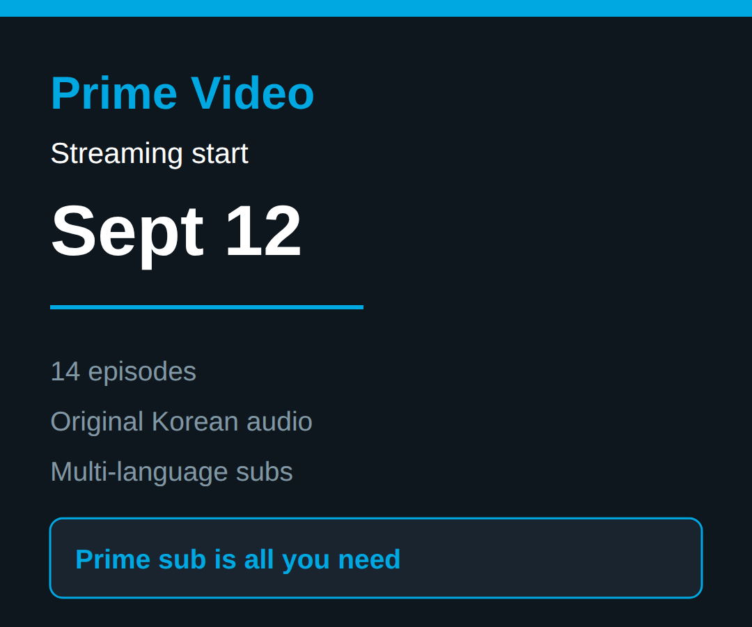 Prime Video streaming details