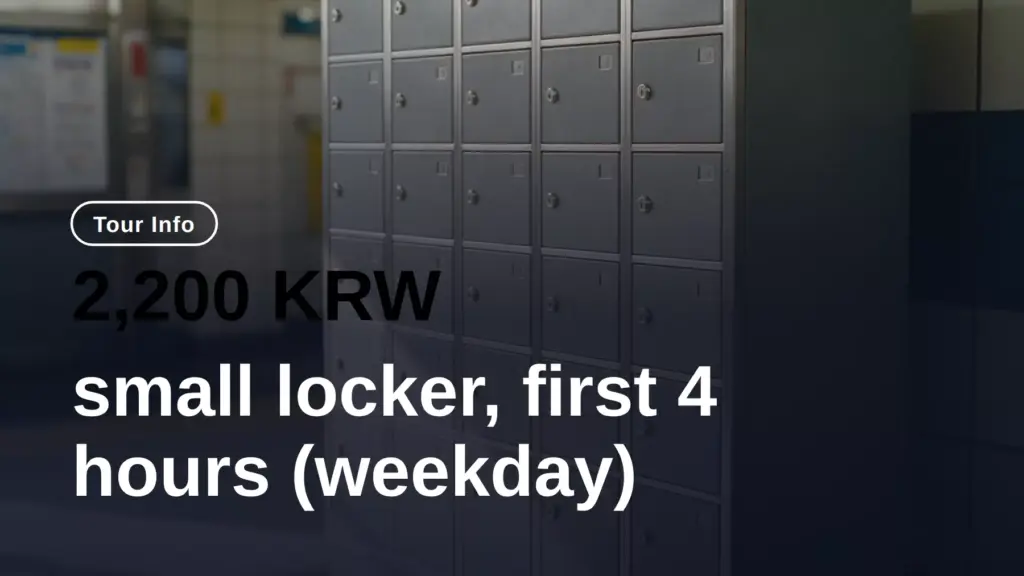 Luggage storage Seoul: T-Locker from 2,200 KRW (2026)