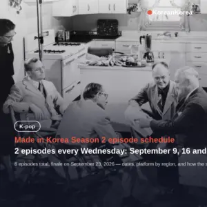 Made in Korea Season 2 schedule: 2 eps Wednesdays, finale Sept 23