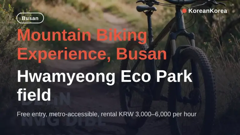 Trải nghiệm đạp xe leo núi tại Busan: sân thả tự do, 3.000–6.000/giờ